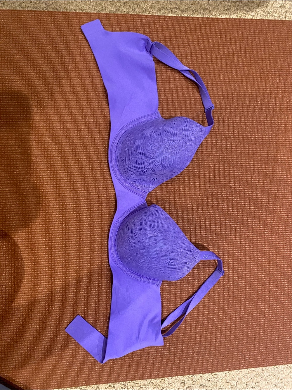 Aerie SMOOTHIEZ Purple Lace T-Shirt Bra - Women Intimates & Sleepwear